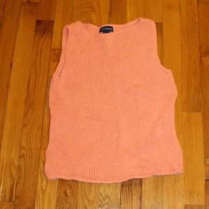 Ann Taylor orange knit sleeveless top